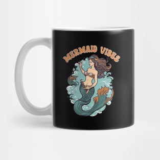 Mermaid Vibes Funny Mermaid For Women Girls Mythical Creature Mermaid Mug